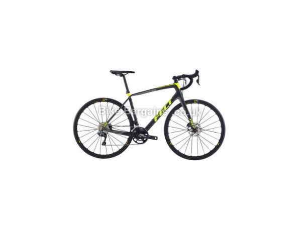 Felt VR2 Ultegra Di2 Disc Carbon Road Bike 2017 51cm, Black, Yellow, Carbon, Disc, 11 speed, 700c