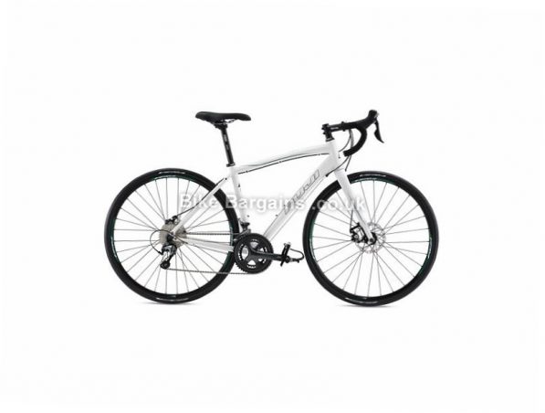Fuji Finest 1.3 Disc Ladies Alloy Road Bike 2017 50cm, Black, White, Ladies, Alloy, Disc, 11 speed, 700c, 10.29kg