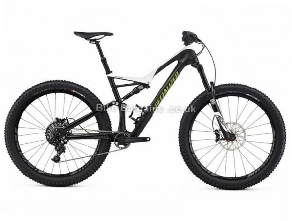 Specialized Stumpjumper FSR Expert 6Fattie 27.5" Carbon Full Suspension Fat Mountain Bike 2017 M, White, Black
