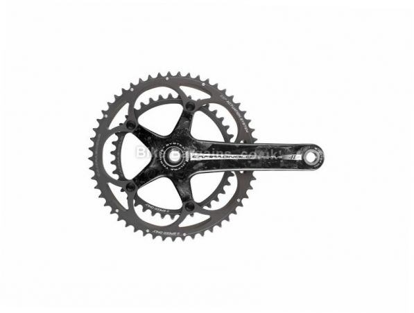 Campagnolo Chorus 11 speed Carbon Road Chainset 175mm, Black, Carbon, 11 speed, Double Chainring, Road, 684g 
