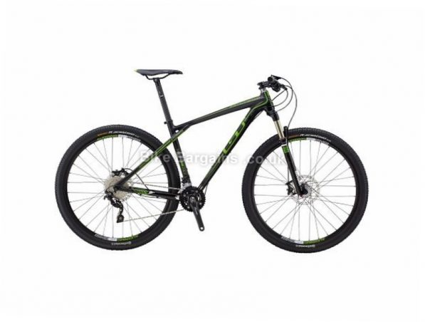 GT Zaskar Elite 26" Carbon Hardtail Mountain Bike 2017 M, Black, Green, 26"