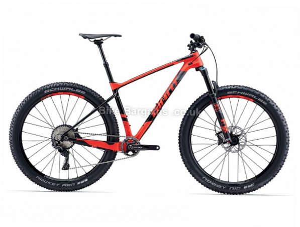 Giant XTC Advanced Plus 1 27.5" Carbon Hardtail Mountain Bike 2017 XL, Red, Black, 27.5"