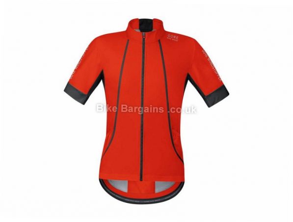 Gore Bike Wear Oxygen Windstopper Soft Shell Short Sleeve Jersey L, Orange