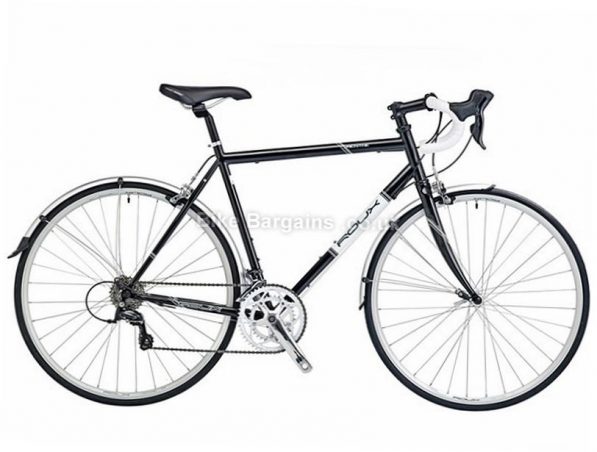 Roux Menthe Steel Audax Touring Road Bike 2018 55cm, Black, Steel, Calipers, 9 speed, 700c, 11.75kg