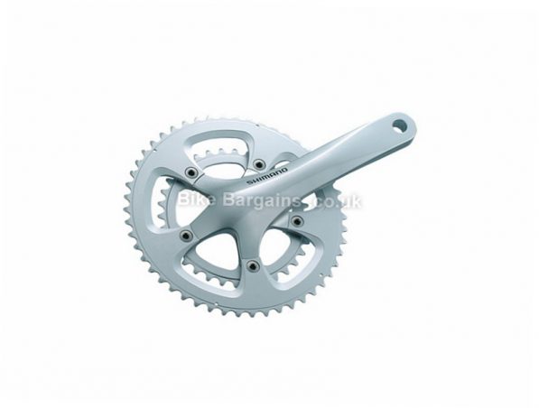 Shimano FC-R600 10 speed Alloy Road Chainset 175mm, Silver, Alloy, 10 speed, Double Chainring, Road, 855g 