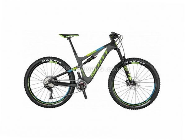 Scott Genius 710 Plus XT 27.5" Carbon Full Suspension Mountain Bike 2017 S,M, Grey, Green, 27.5", 22 Speed, 13.3kg