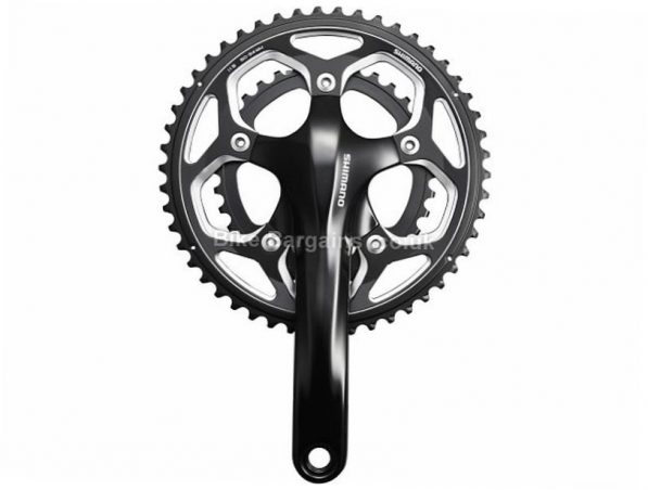 Shimano FC-RS500 11 Speed Alloy Chainset 175mm, Black, Alloy, 11 speed, Double Chainring, Cyclocross, Road, 920g 