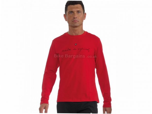 Assos Made In Cycling Long Sleeve Casual T-Shirt S, Red