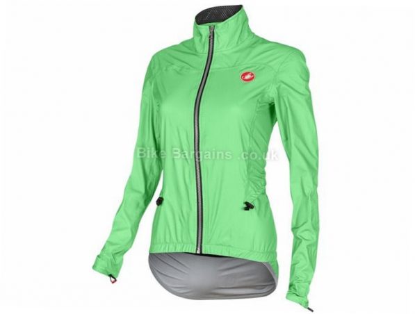 Castelli Donnina Ladies Rain Jacket 2017 XS, Grey, Women's, Long Sleeve, 70g