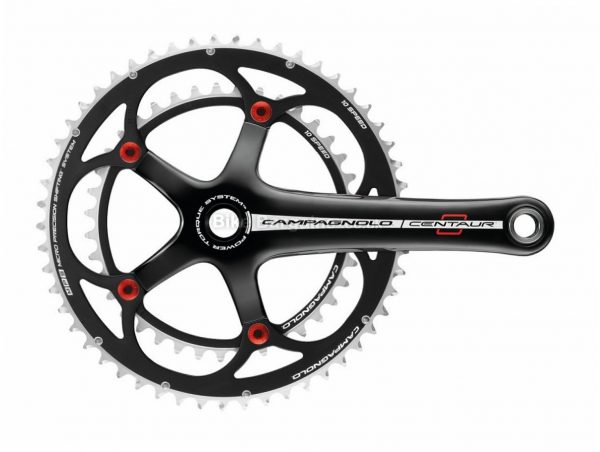 Campagnolo Centaur CT Power-Torque 10 Speed Alloy Road Chainset 175mm, Black, Alloy, 10 speed, Double Chainring, Road, 738g 