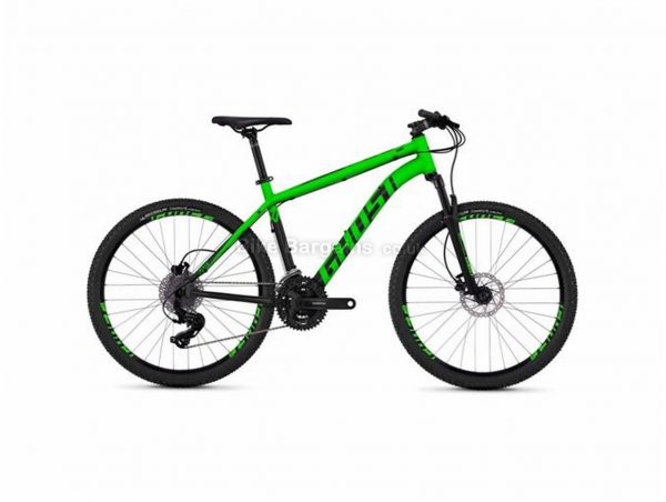 Ghost Kato 1.6 26" Alloy Hardtail Mountain Bike 2018 18", Black, Green, Alloy