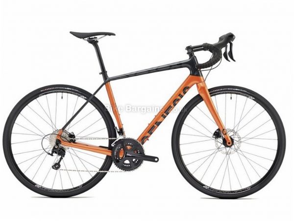 Genesis Datum 20 105 Disc Carbon Adventure Road Bike 2018 XS, Black, Orange, Carbon, Disc, 11 speed, 700c, 9.15kg