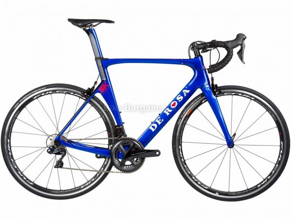 De Rosa SK Ultegra Di2 Carbon Road Bike 2018 50cm, Black, Blue, Carbon, Calipers, 11 speed, 700c