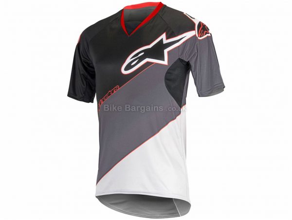 Alpinestars Vector Short Sleeve Jersey XL, Grey, Black, Red