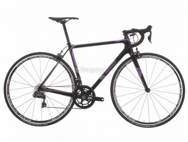 Ridley Aura SLX Ultegra Di2 Ladies Carbon Road Bike S, Black, Purple, Carbon, 11 speed, Calipers, 700c