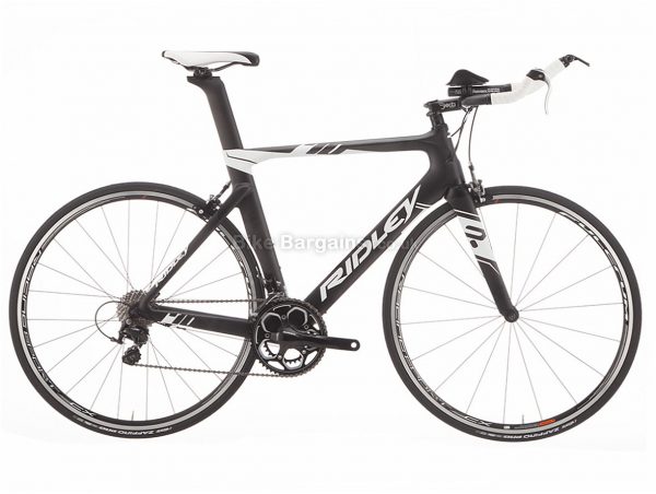 Ridley Chronus 105 Mix Carbon TT Tri Road Bike L, Black, White, Carbon, 11 speed, Calipers, 700c
