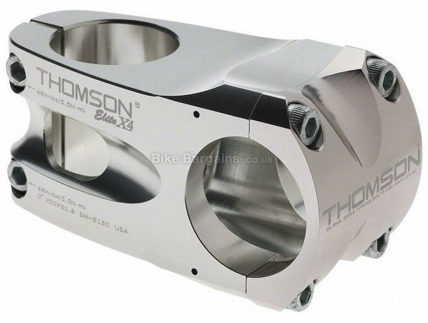 Thomson Elite X4 1.5" Alloy MTB Stem 95mm, 1.5", 31.8mm, Black, Silver, Alloy