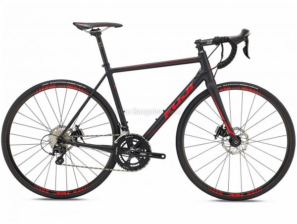 Fuji Roubaix 1.3 Disc Alloy Road Bike 2018 49cm, Black, Red, Alloy, 700c, 9.19kg, 22 Speed, Disc
