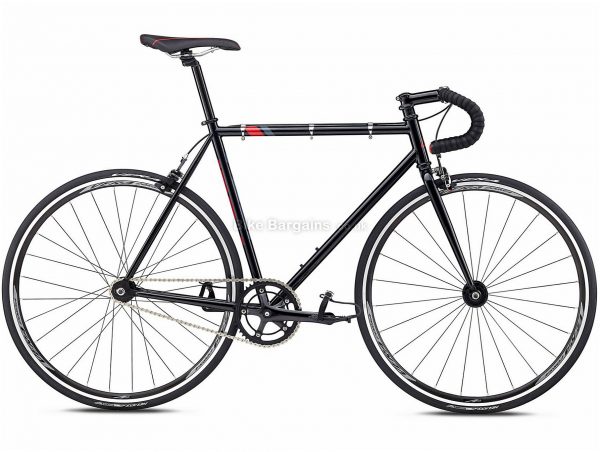 Fuji Track Steel Road Bike 2018 49cm, Black, Red, Steel, 700c, 10.07kg, Single Speed, Calipers
