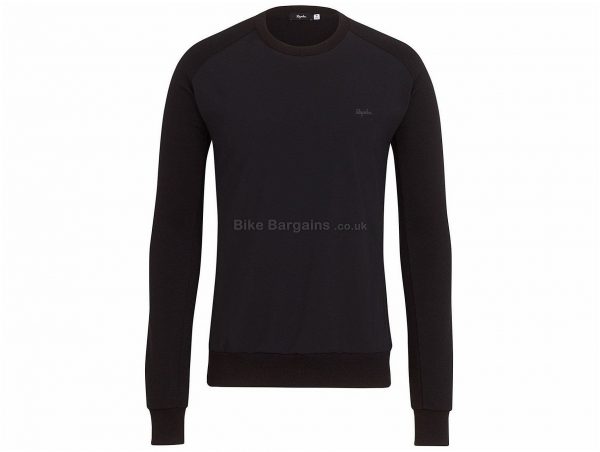Rapha Merino Windblock Long Sleeve Sweatshirt XS, Black 