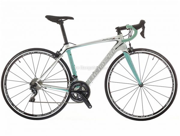 Bianchi Infinito CV Dama Bianca Ultegra Ladies Carbon Road Bike 2018 55cm, Turquoise, White, Carbon, Calipers, 22 Speed, 700c