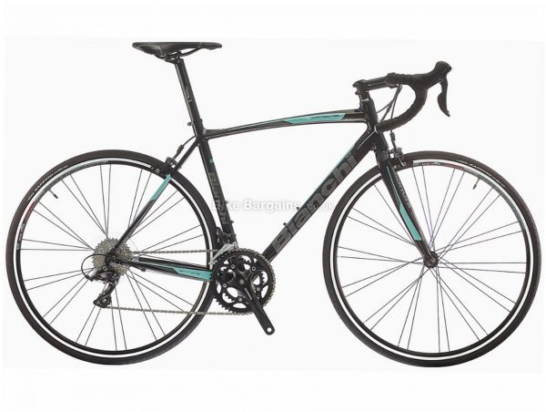 Bianchi Via Nirone 7 Sora Alloy Road Bike 2018 55cm, Black, Turquoise, Alloy, Calipers, 18 Speed, 700c