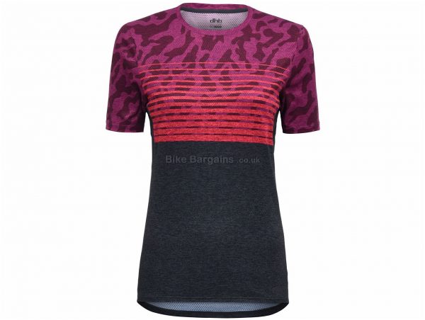 dhb Ladies Camo Trail MTB Short Sleeve Jersey 2018 10,12, Blue, Pink, Purple, Short Sleeve