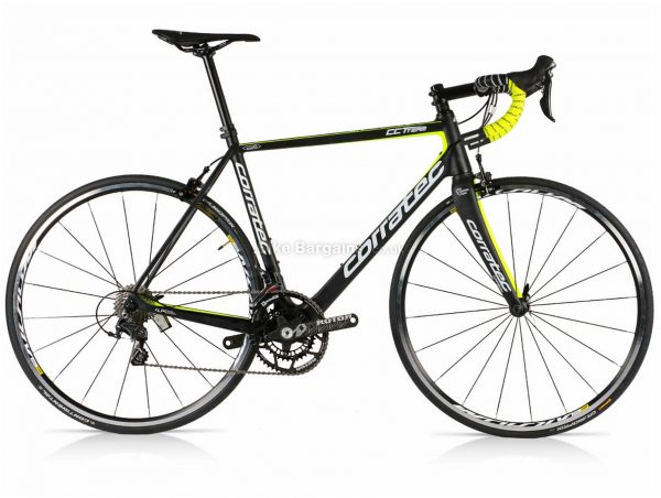 Corratec CCT Team Ltd Ultegra Mix Carbon Road Bike 2018 54cm, Black, Yellow, Carbon, 22 Speed, Calipers