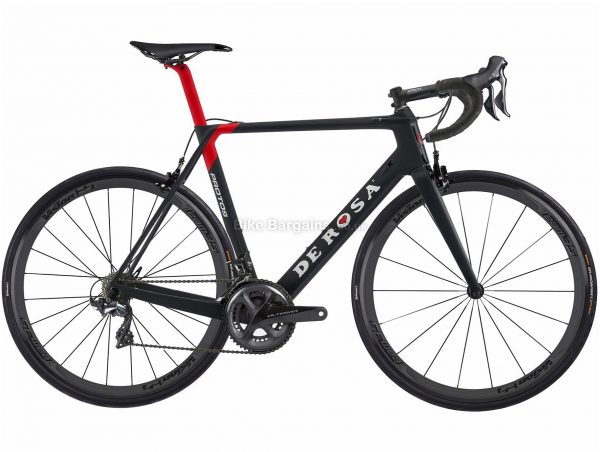 De Rosa Protos 8000 Team35 Carbon Road Bike 2018 57cm, Black, White, Carbon, 22 Speed, Calipers