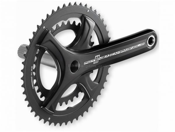 Campagnolo Potenza 11 Speed Double Chainset 175mm, Black, 11 Speed, Double, 801g, Road