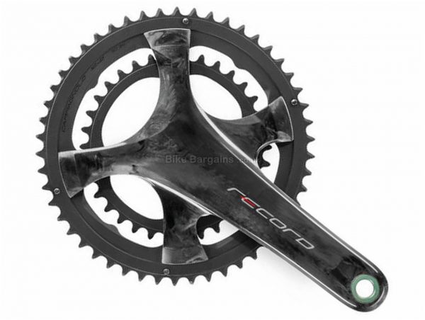 Campagnolo Record Ultra Torque 12 Speed Double Chainset 170mm, 172.5mm, 175mm, Black, 12 Speed, Double, 710g, Road