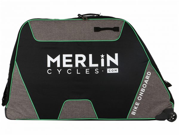 Merlin Cycles Elite Travel Bike Bag 140cm, 30cm, 85cm, Velcro, Nylon, 8.5kg, Black, Green, Grey