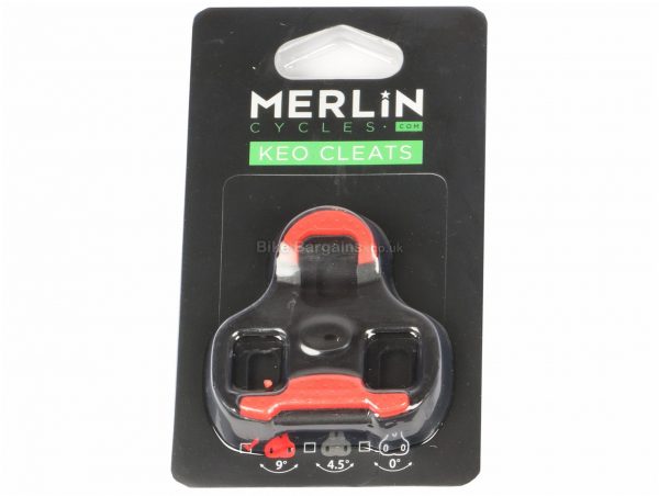 Merlin Cycles Keo Road Cleats Steel, Road, Black, Red