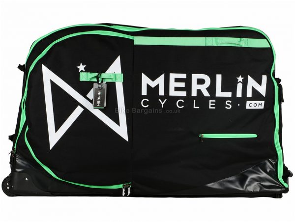 Merlin Cycles Pro Travel Bike Bag 140cm, 30cm, 30cm, Nylon, Fibreglass, 8.5kg, Black, Green, White