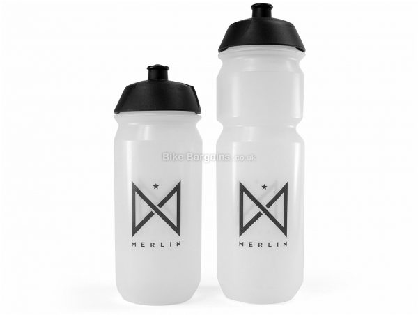 Merlin Cycles Tacx Water Bottles 500ml, 750ml, Plastic, Transparent, Black
