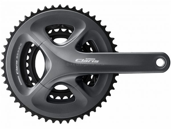 Shimano Claris R2030 8 Speed Triple Chainset 170mm, 175mm, Grey, 8 Speed, Triple, 900g, Road
