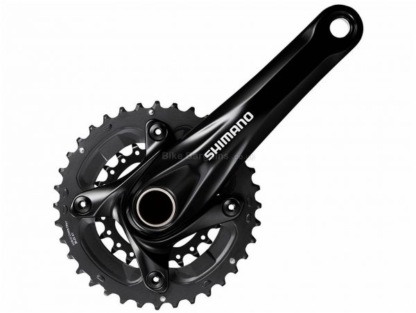 Shimano Deore M627 10 Speed Double Chainset 175mm, Black, 10 Speed, Double, 965g, MTB