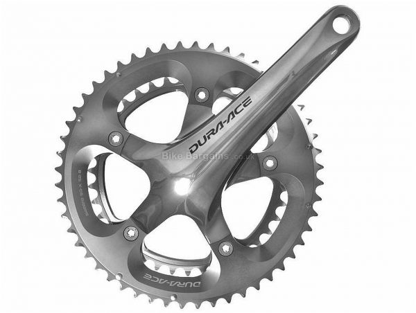 Shimano Dura-Ace 7800 10 Speed Double Chainset 170mm, 175mm, Silver, 10 Speed, Double, 679g, Road