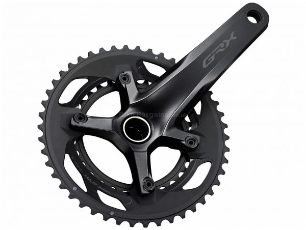 Shimano GRX 600 2x11 Speed Double Chainset 170mm, 172.5mm, 175mm, Black, 11 Speed, Double, 816g, Gravel, Cyclocross