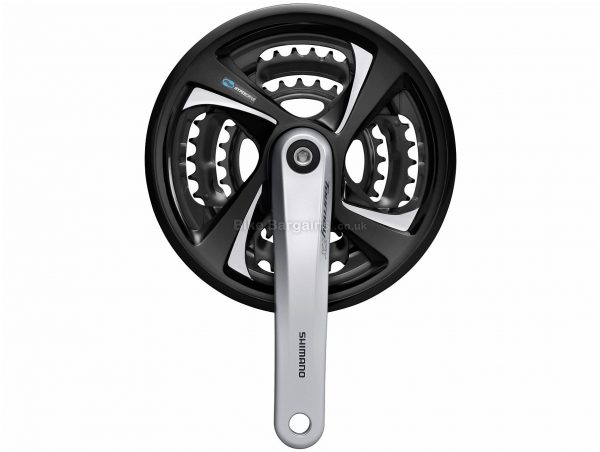 Shimano Tourney FC-TX801 7 8 Speed Triple Chainset 170mm, 175mm, Silver, Black, 7,8 Speed, Triple, 990g, Road