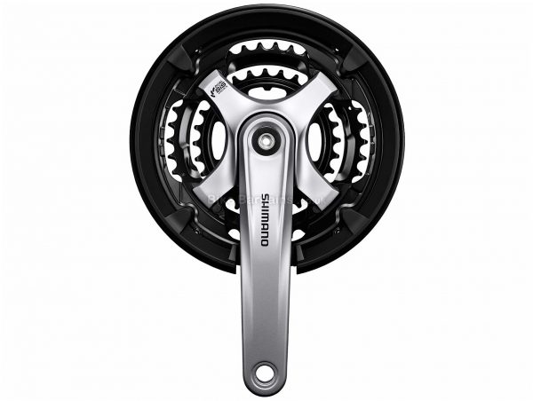 Shimano Tourney FC-TY701 6 7 8 Speed Triple Chainset 170mm, 175mm, Silver, Black, 6,7,8 Speed, Triple, 998g, Road