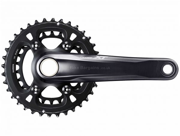 Shimano XT M8120 12 Speed Double Chainset 165mm, 170mm, 175mm, Black, 12 Speed, Double, 628g, MTB