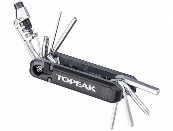 Topeak Hexus X Multi-Tool 9cm, 4cm, 3cm, Black, Silver, 170g, Steel, Plastic