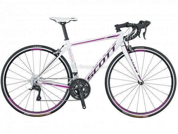 Scott Contessa Speedster 35 Ladies Alloy Road Bike 2016 XXS, White, Pink, Purple, Alloy, 9 Speed, Calipers, 9.8kg, Ladies