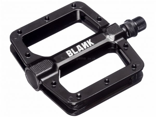 Blank Compound Alloy Pedals Flat, MTB, 430g, Alloy, Black, 9/16"