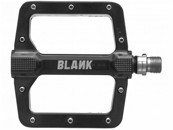 Blank Generation V2 Pedals Flat, MTB, 430g, Alloy, Black, Silver, 9/16"