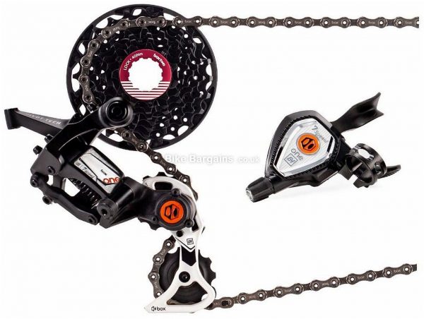 Box One 7 Speed DH Drivetrain Groupset 7 Speed, Single Chainring, Alloy, Black, Silver