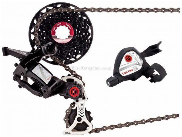 Box Two 7 Speed DH Drivetrain Groupset 7 Speed, Single Chainring, Alloy, Black, Silver, Red