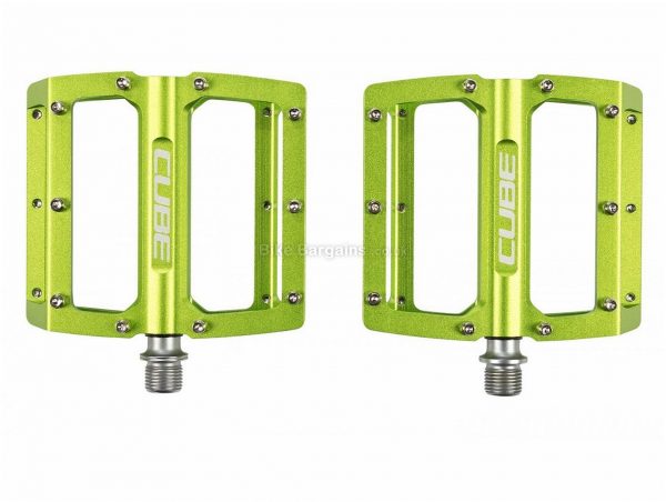 Cube All Mountain Flat Pedals Flat, MTB, 366g, Alloy, Black, Blue, Green, Red, 9/16"