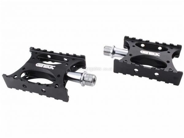Genetic Drift-R Pedals Flat, MTB, Road, 230g, Alloy, Black, Silver, 9/16"